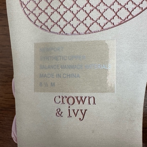 NWT Crown & Ivy Women’s Blush Newport Sandals-Size 8.5 - Picture 7 of 11